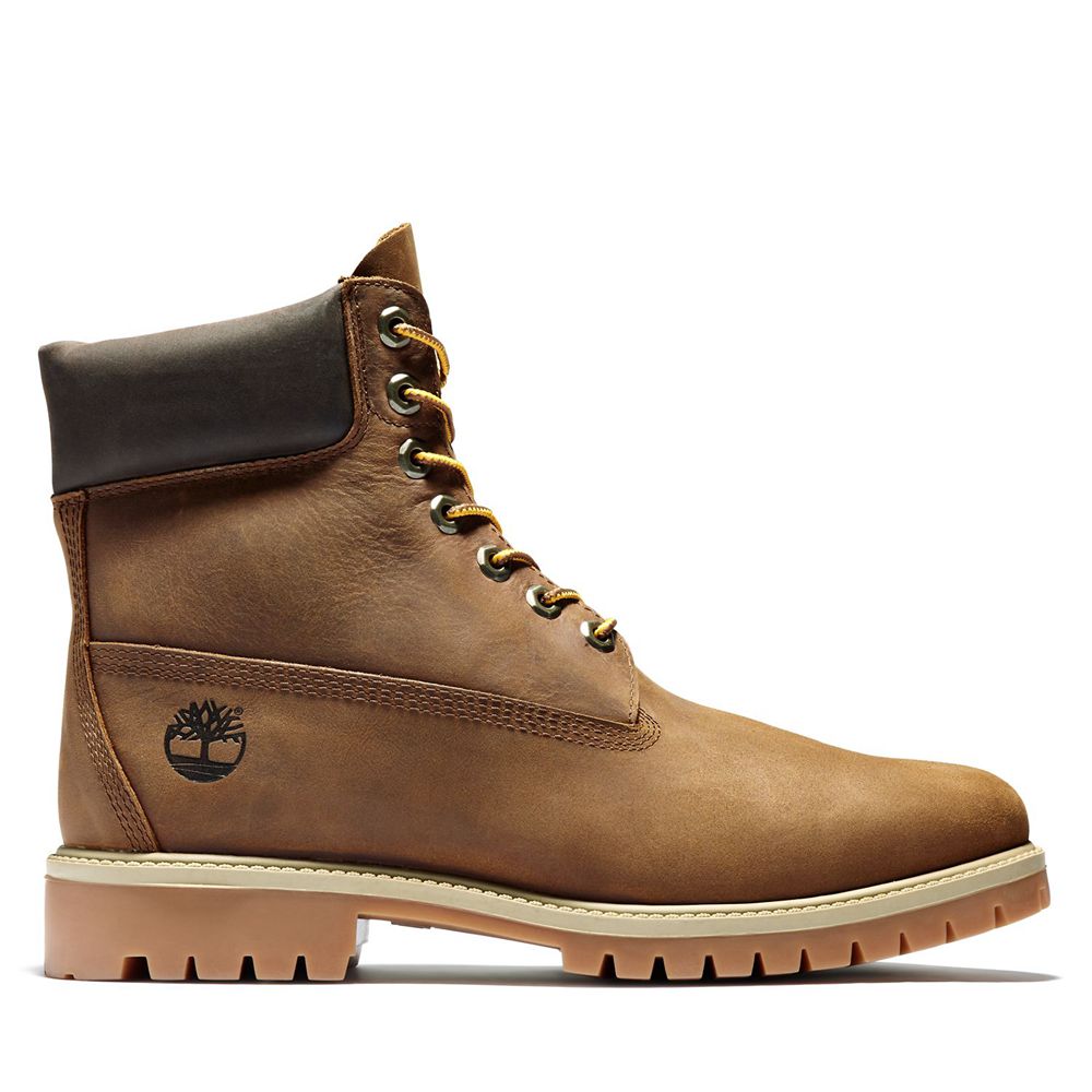 Bocanci 6-Inch Timberland Barbati Maro - Heritage Ek+ Waterproof - Romania - NBGQFM965